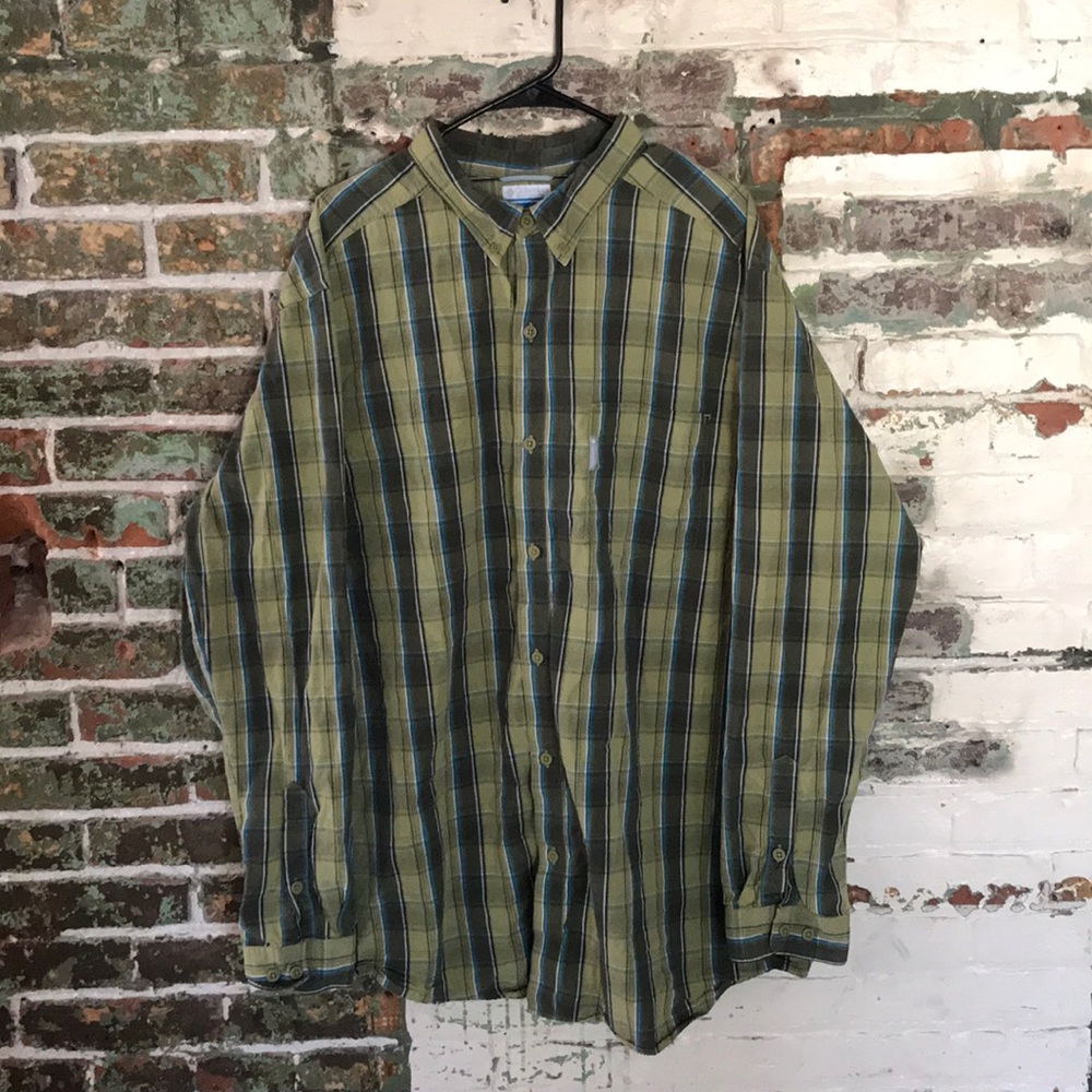 Columbia 2X tall button down long sleeve shirt